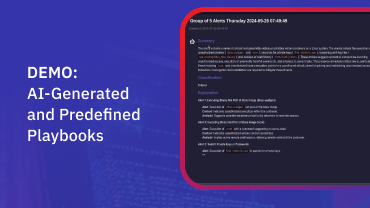 Demo: AI-generated and Predefined Playbooks